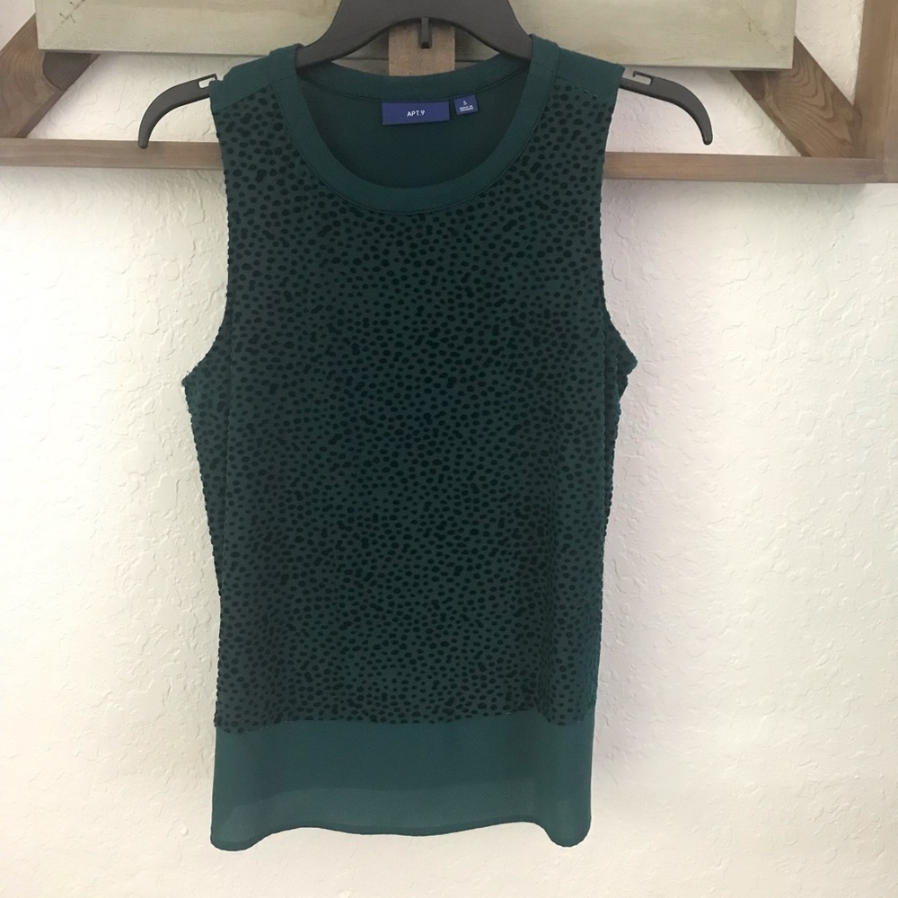 Apt. 9 Turquoise Sleeveless Blouse Size Small